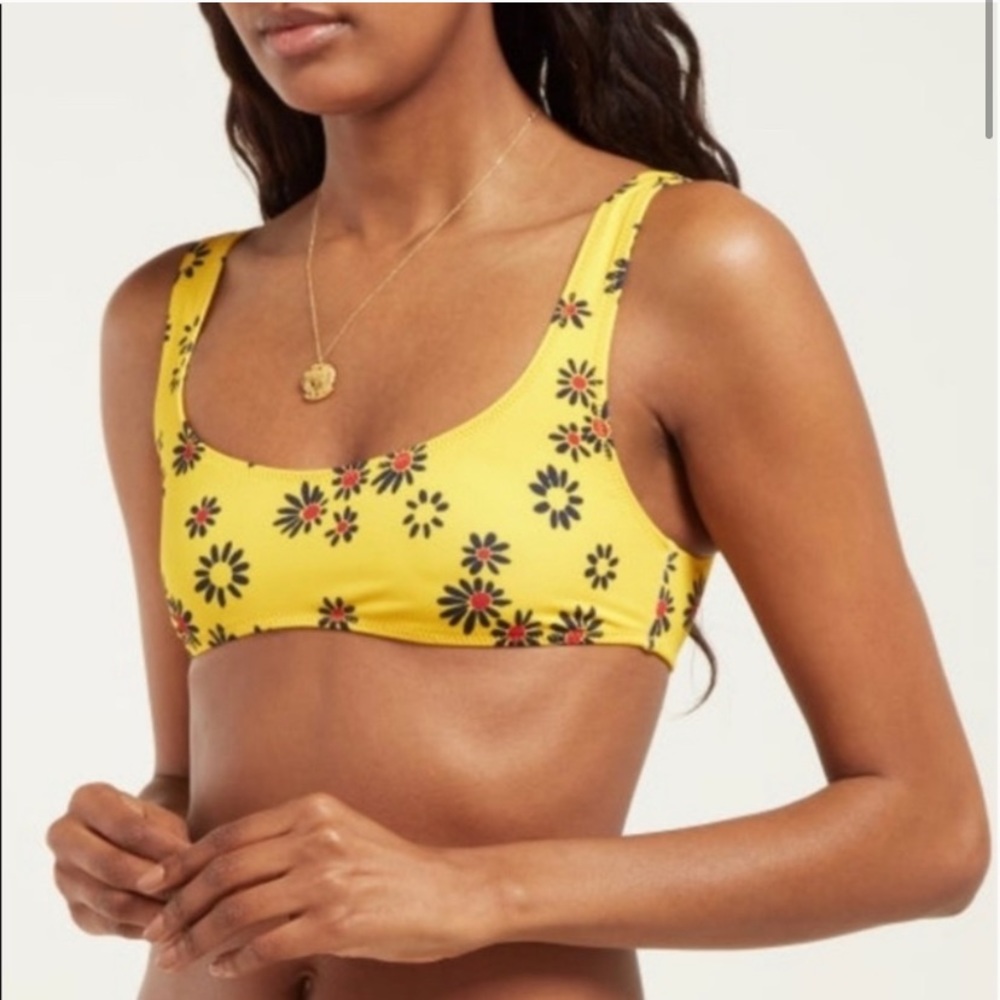Solid and striped bikini top size large